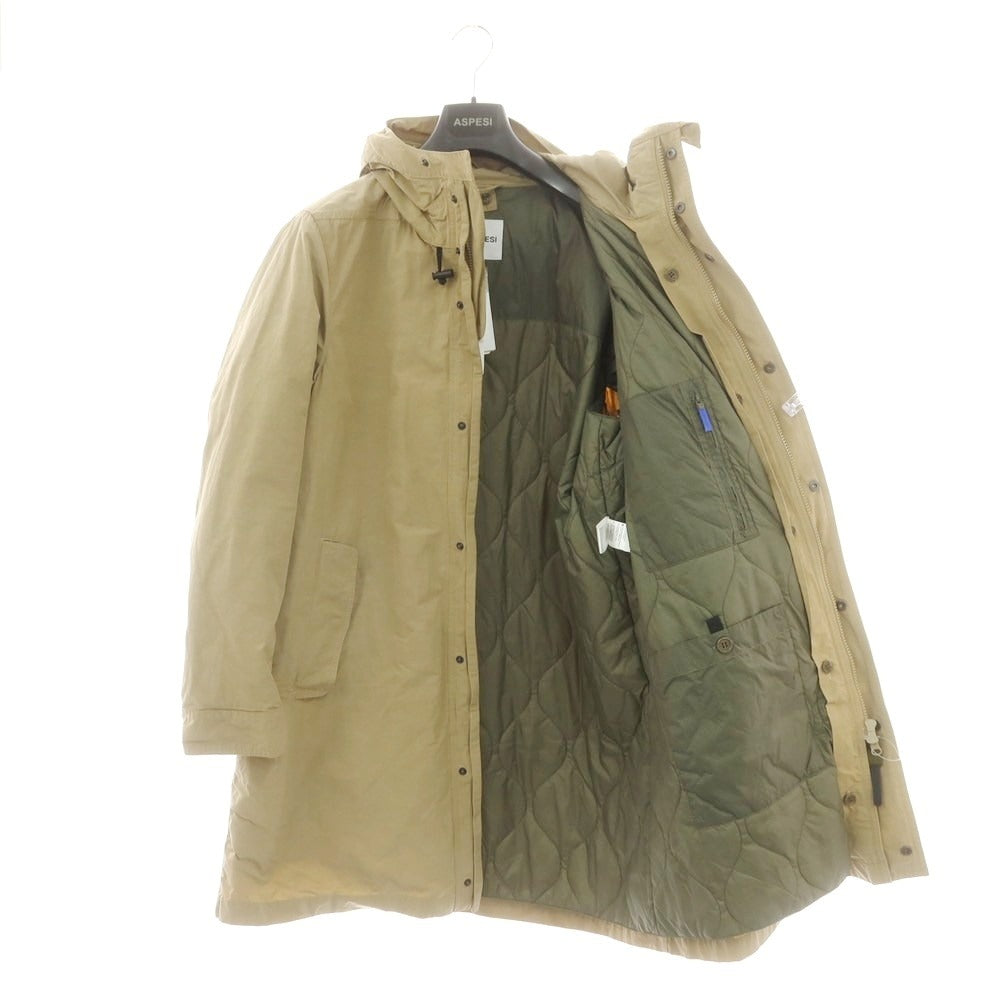 【新品】アスペジ ASPESI ナイロン キルティングライナー モッズコート ベージュ【 XL 】【 状態ランクN 】【 メンズ 】[CPD]
