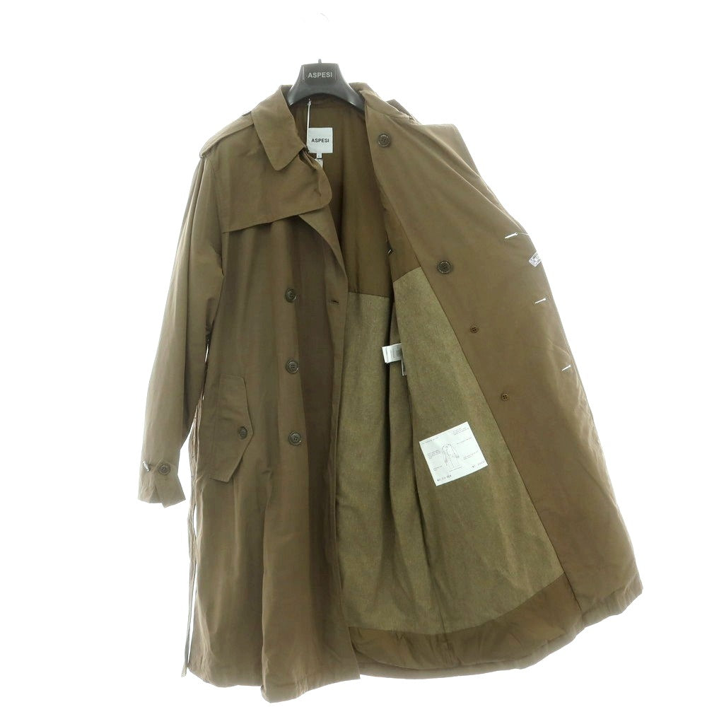 【新品】アスペジ ASPESI ナイロン 中綿 トレンチコート オリーブ【サイズL】【 状態ランクN 】【 メンズ 】 [DPD]