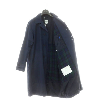 【新品】アスペジ ASPESI ポリエステルナイロン ステンカラーコート ネイビーブルー【 XL 】【 状態ランクN 】【 メンズ 】