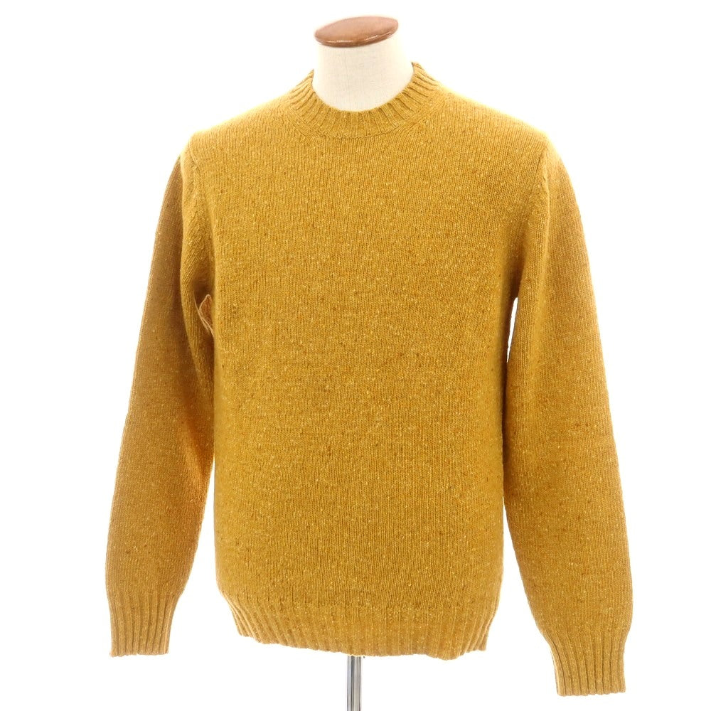 【新品】アスペジ ASPESI ウール クルーネック プルオーバーニット イエロー系【 48 】【 状態ランクN 】【 メンズ 】