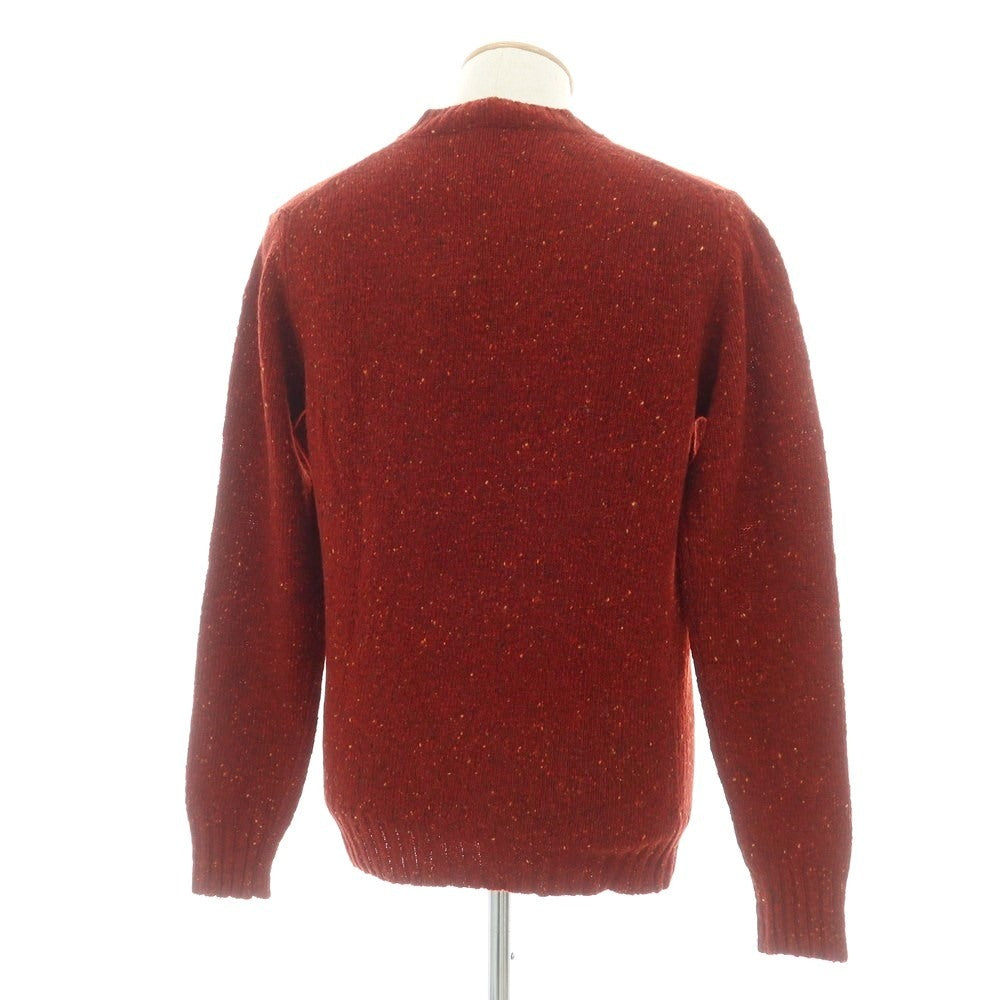 【新品】アスペジ ASPESI ウール クルーネック プルオーバーニット ダークレッド【 46 】【 状態ランクN 】【 メンズ 】