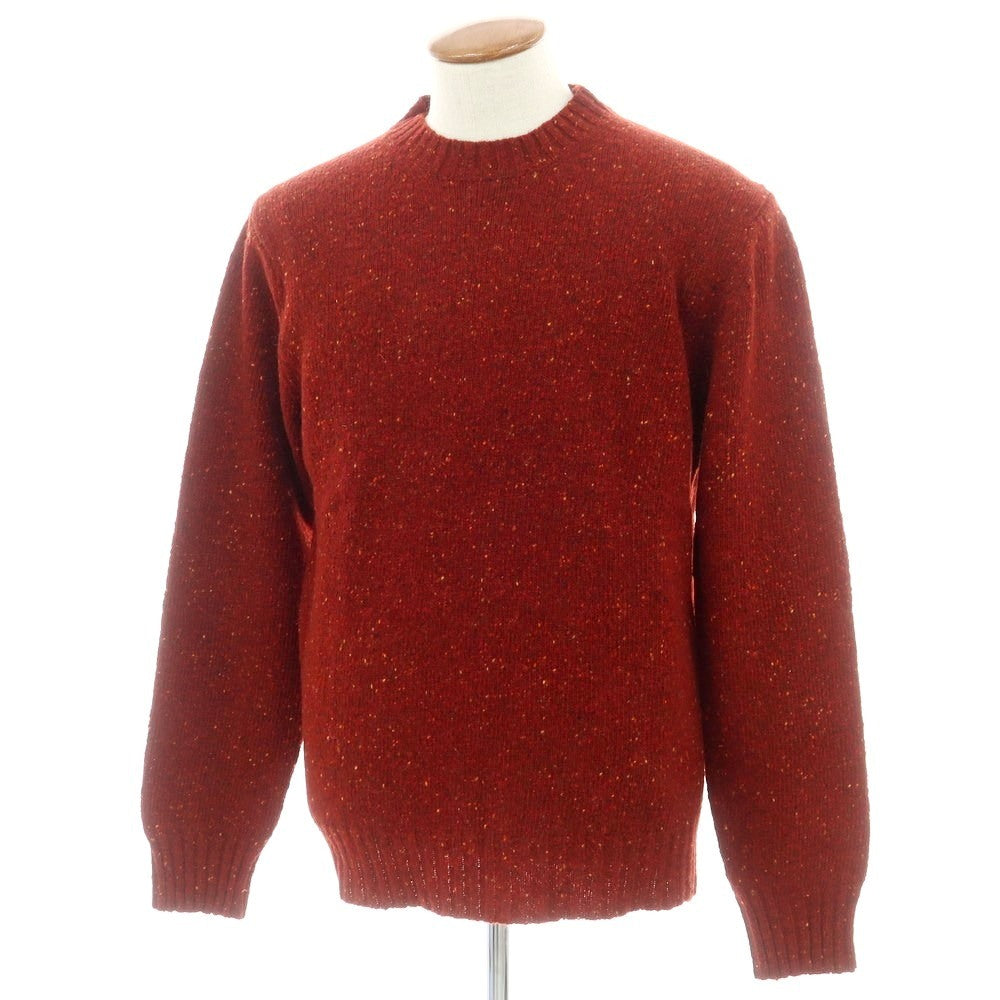 【新品】アスペジ ASPESI ウール クルーネック プルオーバーニット ダークレッド【 48 】【 状態ランクN 】【 メンズ 】
