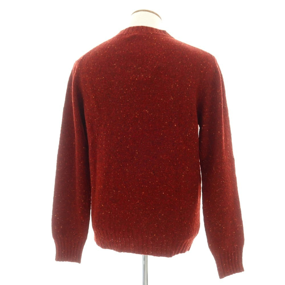 【新品】アスペジ ASPESI ウール クルーネック プルオーバーニット ダークレッド【 48 】【 状態ランクN 】【 メンズ 】