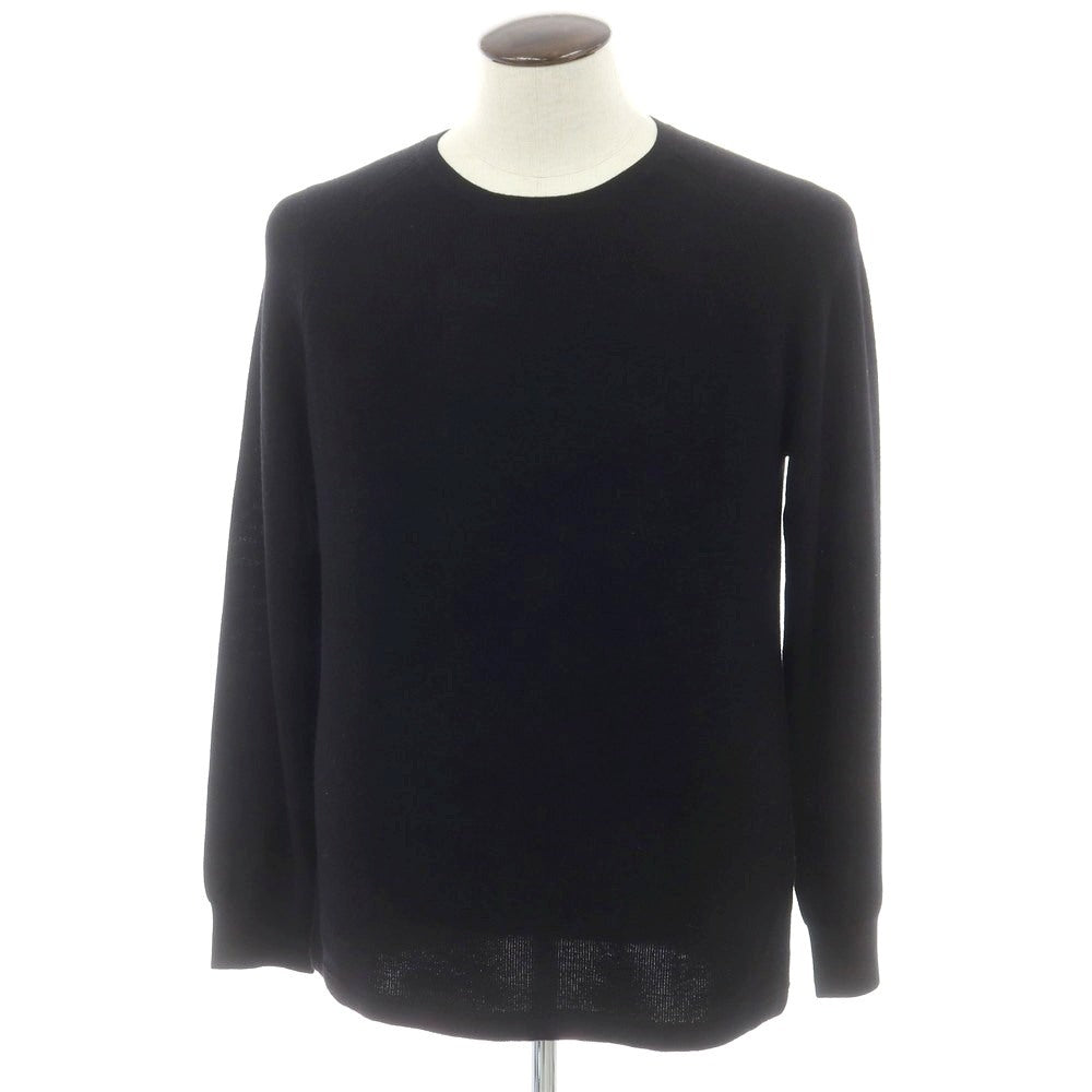 【新品】アスペジ ASPESI ウール クルーネック プルオーバーニット ブラック【サイズ52】【 状態ランクN 】【 メンズ 】 [EPD]