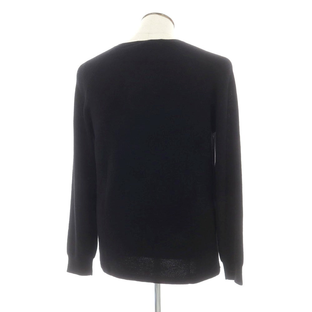 【新品】アスペジ ASPESI ウール クルーネック プルオーバーニット ブラック【サイズ52】【 状態ランクN 】【 メンズ 】 [EPD]