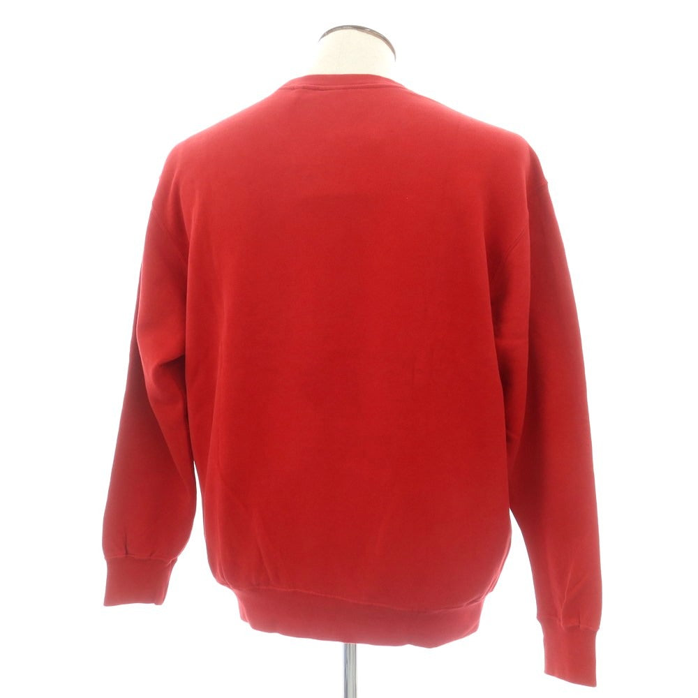 【新品】アスペジ ASPESI コットン クルーネック スウェット レッド【 L 】【 状態ランクN 】【 メンズ 】