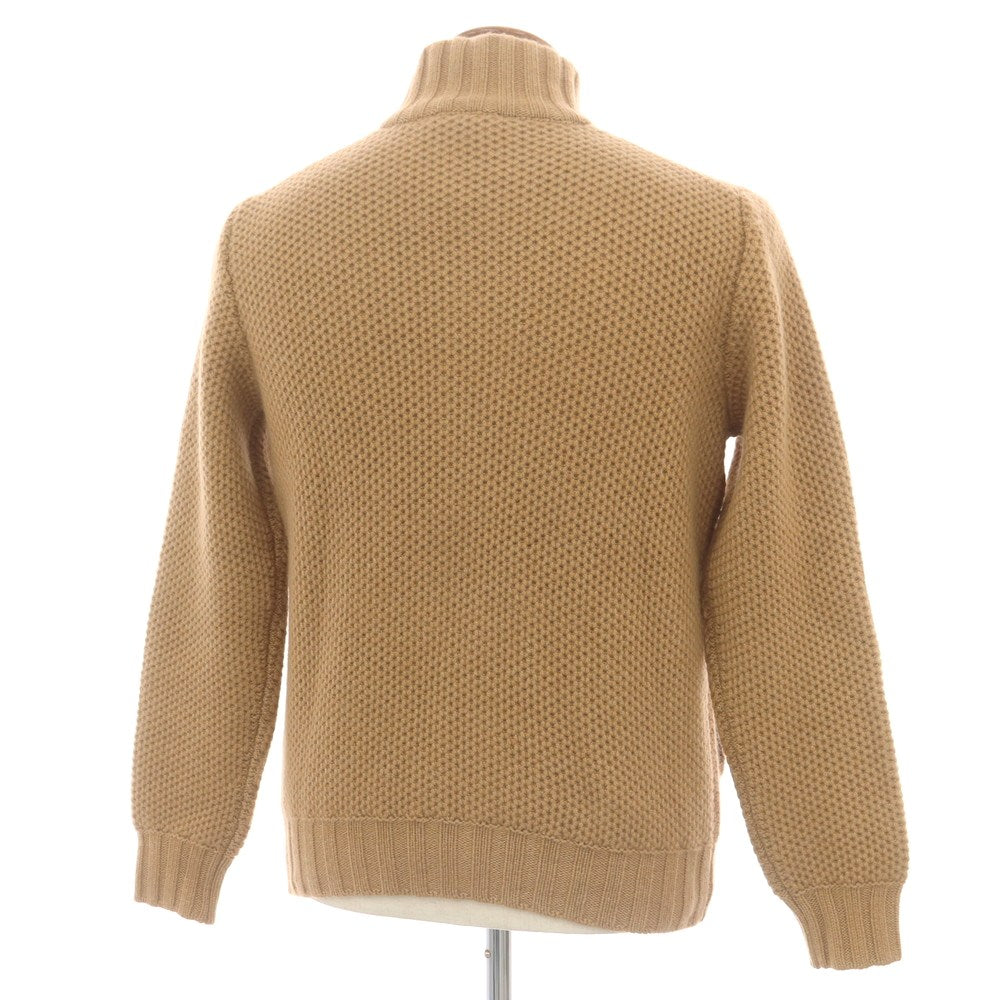 【新品】フィリッポ デ ローレンティス FILIPPO DE LAURENTIIS カシミヤ スタンドカラー ニット カーディガン キャメルベージュ系【 48 】【 状態ランクN 】【 メンズ 】