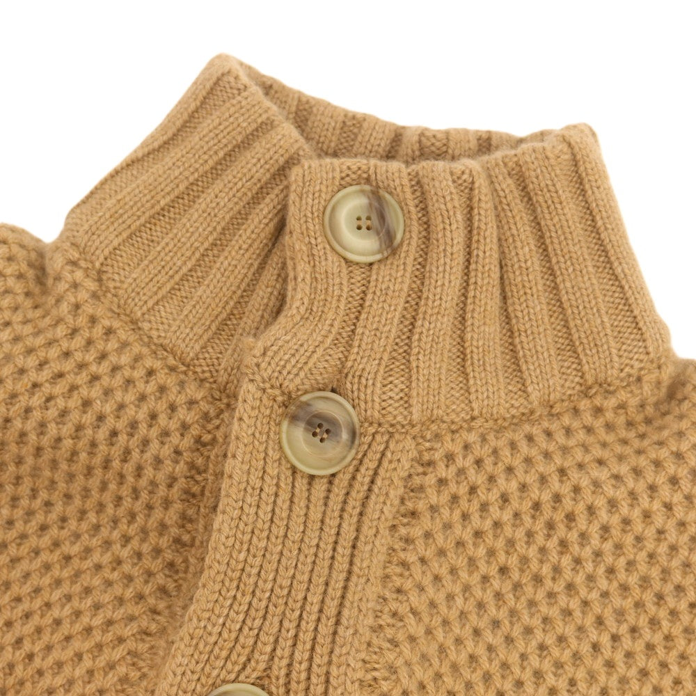 【新品】フィリッポ デ ローレンティス FILIPPO DE LAURENTIIS カシミヤ スタンドカラー ニット カーディガン キャメルベージュ系【 48 】【 状態ランクN 】【 メンズ 】