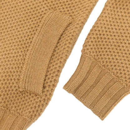 【新品】フィリッポ デ ローレンティス FILIPPO DE LAURENTIIS カシミヤ スタンドカラー ニット カーディガン キャメルベージュ系【 48 】【 状態ランクN 】【 メンズ 】