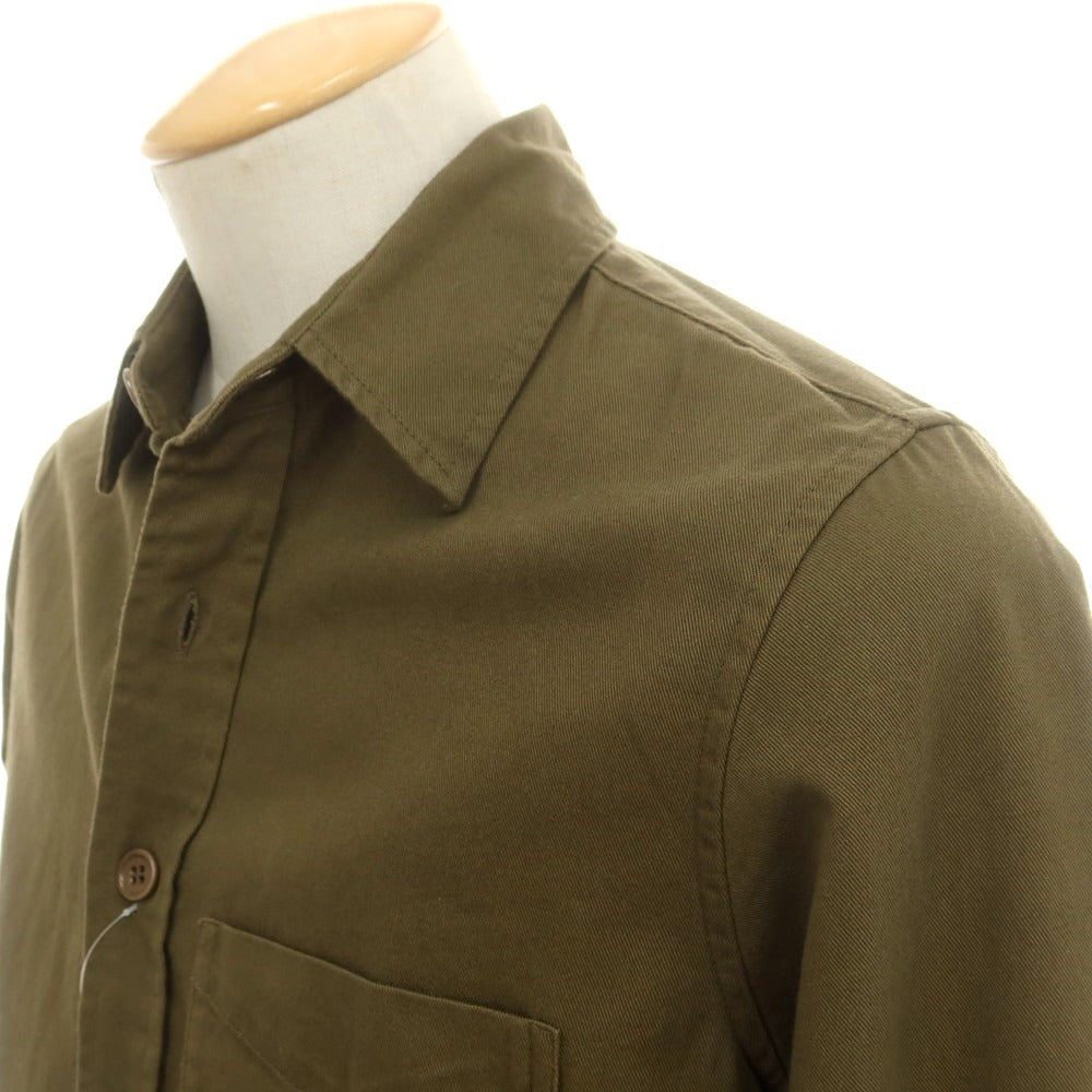 【新品】アスペジ ASPESI コットン レギュラーカラー カジュアルシャツ オリーブ【 XS 】【 状態ランクN 】【 メンズ 】