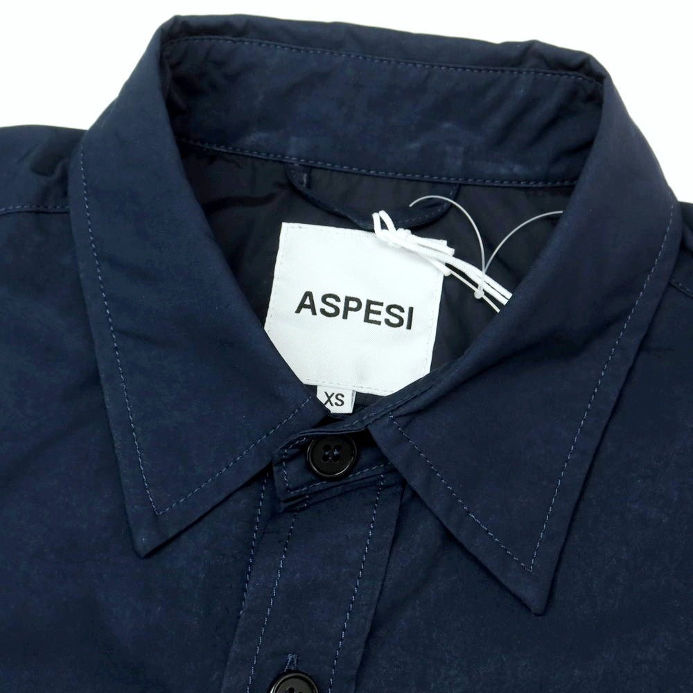 【新品アウトレット】アスペジ ASPESI ポリエステルナイロン シャツブルゾン ネイビー【 XS 】【 状態ランクN- 】【 メンズ 】