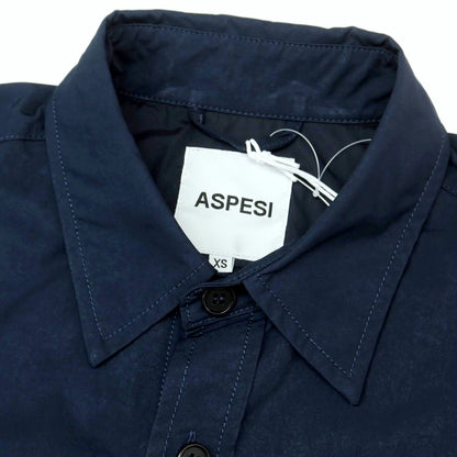 【新品アウトレット】アスペジ ASPESI ポリエステルナイロン シャツブルゾン ネイビー【 XS 】【 状態ランクN- 】【 メンズ 】