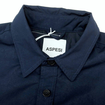 【新品】アスペジ ASPESI ポリエステルナイロン シャツブルゾン ネイビー【 S 】【 状態ランクN 】【 メンズ 】