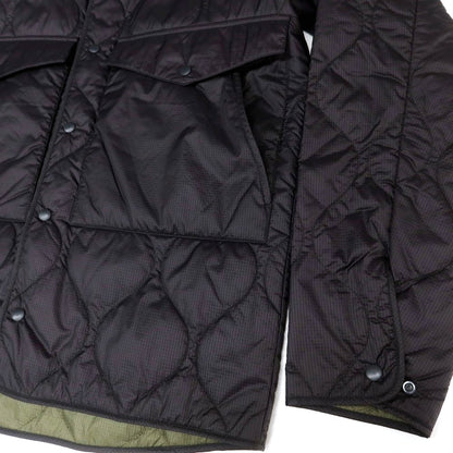 【新品】アスペジ ASPESI リップストップナイロン 中綿 キルティング シャツブルゾン ブラック【 XS 】【 状態ランクN 】【 メンズ 】
