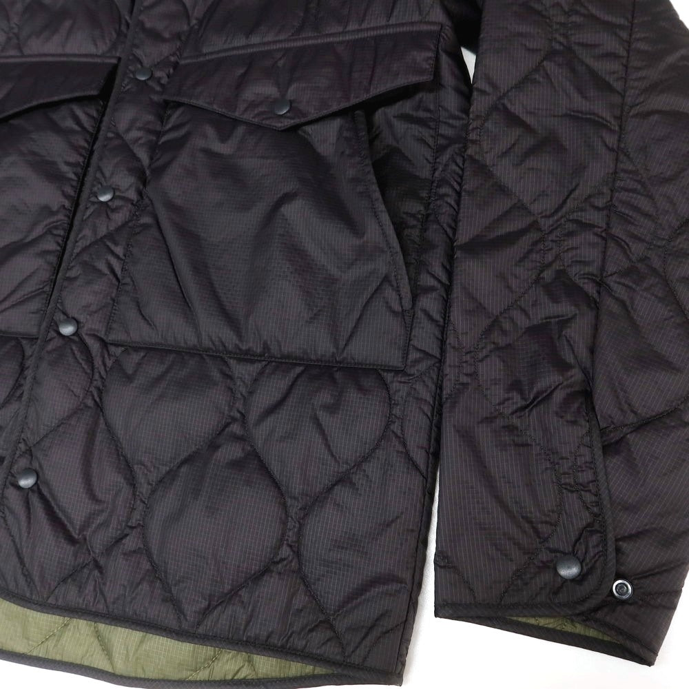 【新品】アスペジ ASPESI リップストップナイロン 中綿 キルティング シャツブルゾン ブラック【 S 】【 状態ランクN 】【 メンズ 】