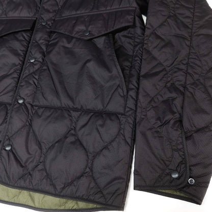 【新品】アスペジ ASPESI リップストップナイロン 中綿 キルティング シャツブルゾン ブラック【 S 】【 状態ランクN 】【 メンズ 】