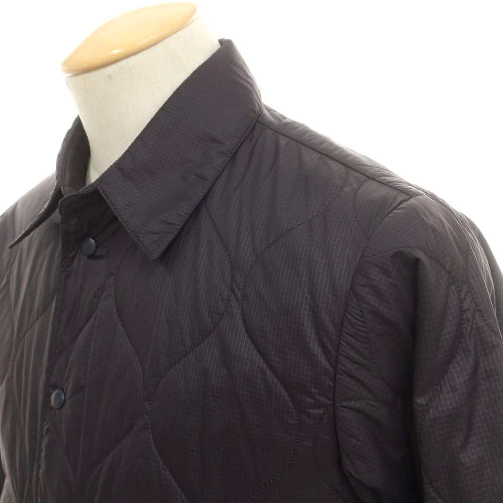 【新品】アスペジ ASPESI リップストップナイロン 中綿 キルティング シャツブルゾン ブラック【 S 】【 状態ランクN 】【 メンズ 】