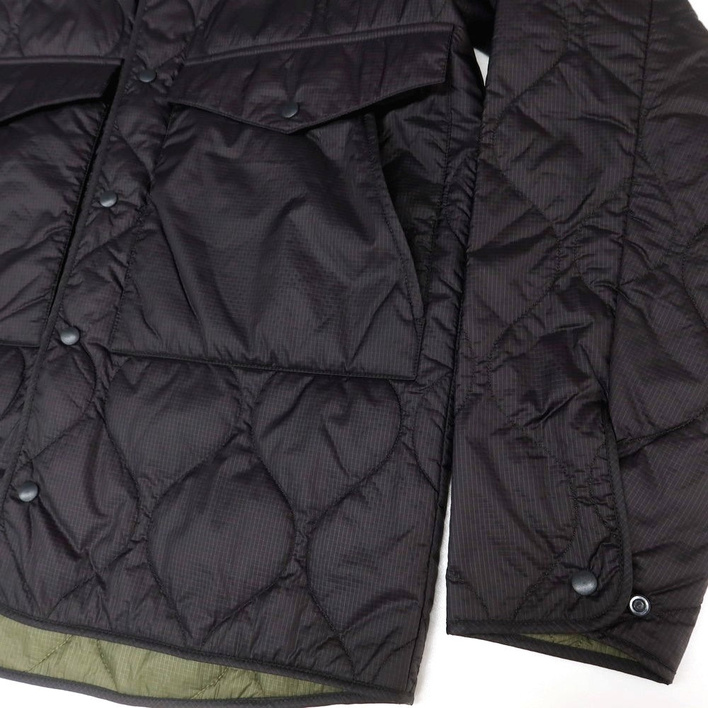 【新品】アスペジ ASPESI リップストップナイロン 中綿 キルティング シャツブルゾン ブラック【 S 】【 状態ランクN 】【 メンズ 】