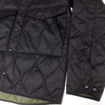 【新品】アスペジ ASPESI リップストップナイロン 中綿 キルティング シャツブルゾン ブラック【 S 】【 状態ランクN 】【 メンズ 】