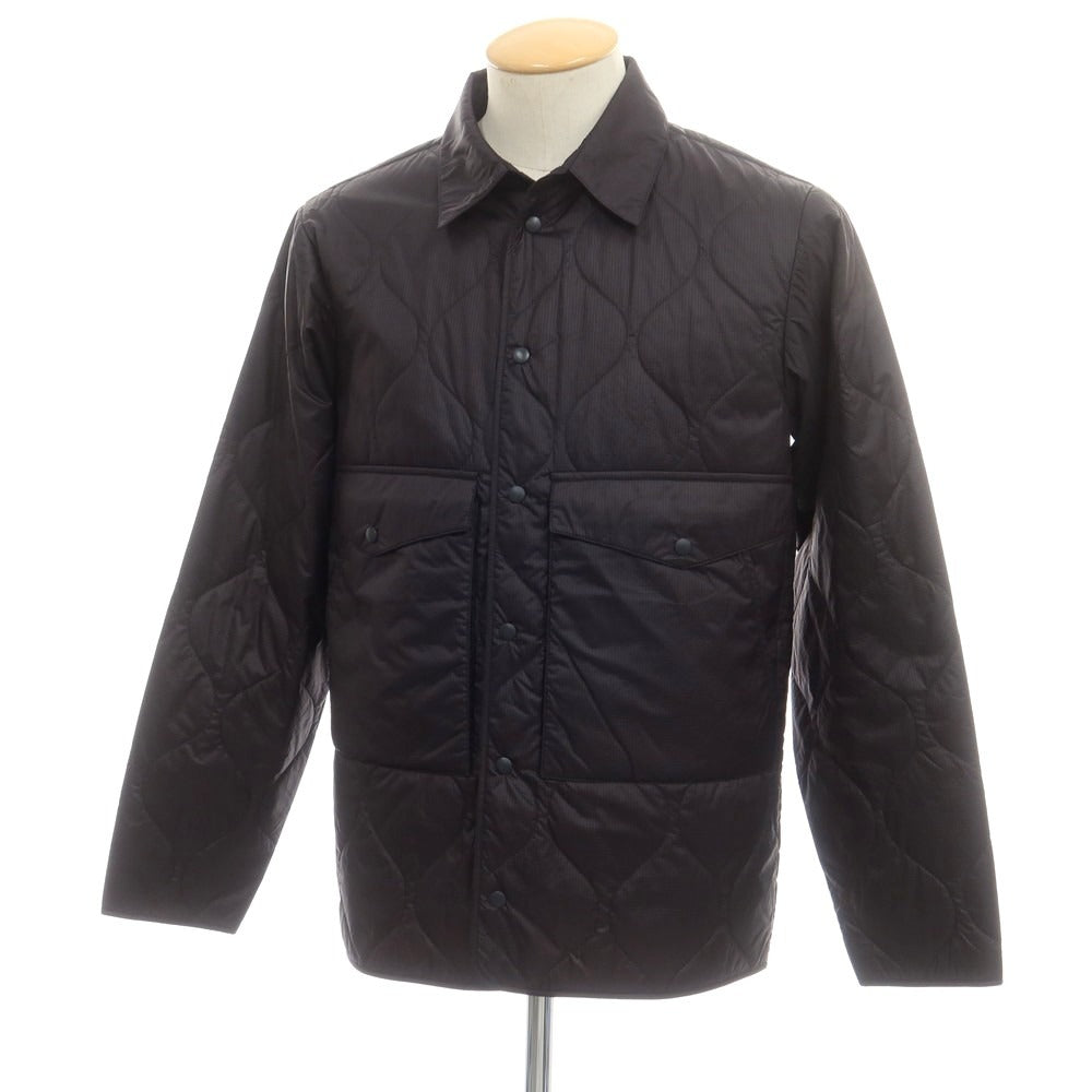 【新品】アスペジ ASPESI リップストップナイロン 中綿 キルティング シャツブルゾン ブラック【 S 】【 状態ランクN 】【 メンズ 】