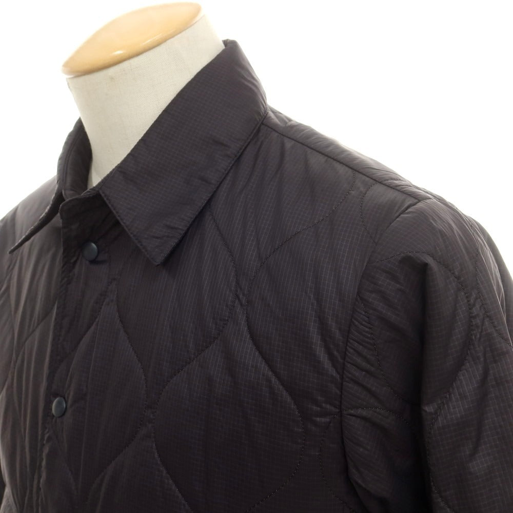 【新品】アスペジ ASPESI リップストップナイロン 中綿 キルティング シャツブルゾン ブラック【 S 】【 状態ランクN 】【 メンズ 】