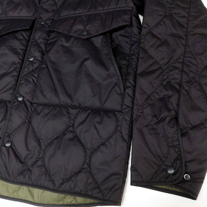 【新品】アスペジ ASPESI リップストップナイロン 中綿 キルティング シャツブルゾン ブラック【 S 】【 状態ランクN 】【 メンズ 】