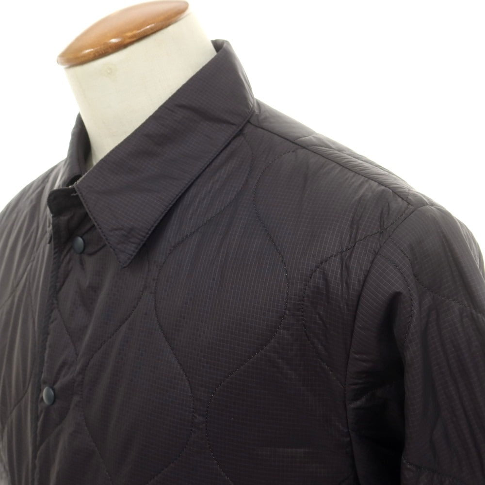 【新品】アスペジ ASPESI リップストップナイロン 中綿 キルティング シャツブルゾン ブラック【 M 】【 状態ランクN 】【 メンズ 】