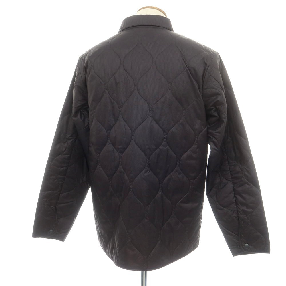 【新品】アスペジ ASPESI リップストップナイロン 中綿 キルティング シャツブルゾン ブラック【 M 】【 状態ランクN 】【 メンズ 】