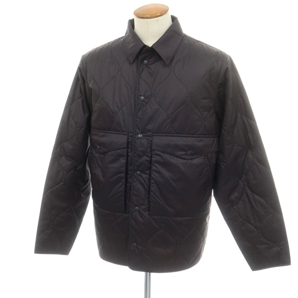 【新品】アスペジ ASPESI リップストップナイロン 中綿 キルティング シャツブルゾン ブラック【 M 】【 状態ランクN 】【 メンズ 】