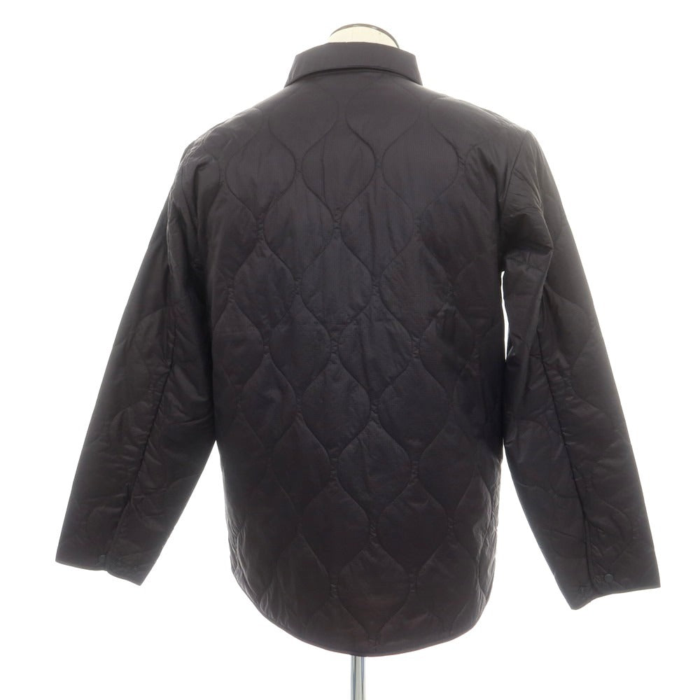 【新品】アスペジ ASPESI リップストップナイロン 中綿 キルティング シャツブルゾン ブラック【 L 】【 状態ランクN 】【 メンズ 】