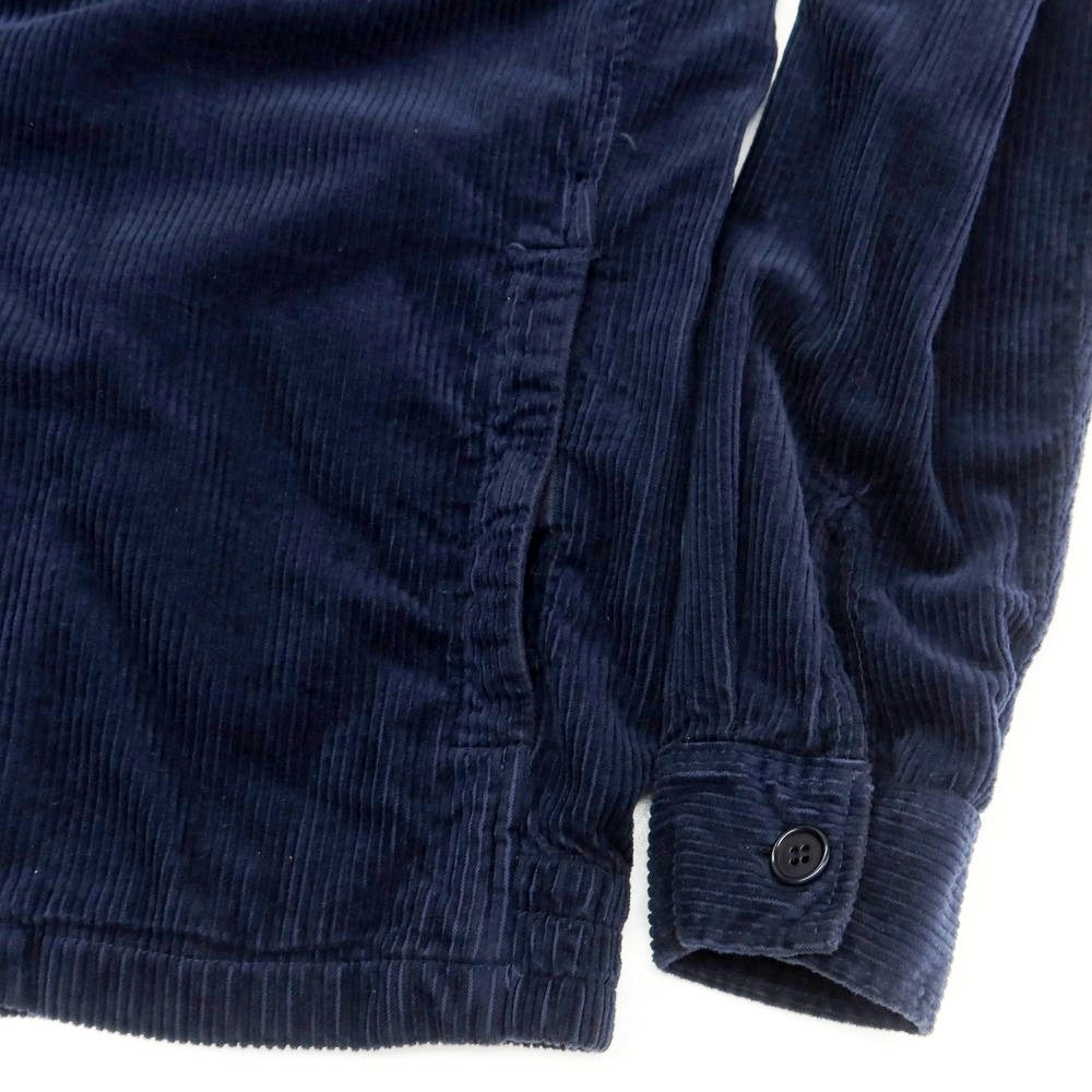 【新品】アスペジ ASPESI コットン 中太畝 コーデュロイ シャツブルゾン ネイビー【 S 】【 状態ランクN 】【 メンズ 】