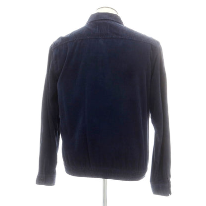 【新品】アスペジ ASPESI コットン 中太畝 コーデュロイ シャツブルゾン ネイビー【 XL 】【 状態ランクN 】【 メンズ 】