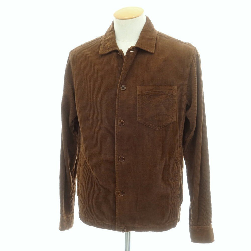 【新品】アスペジ ASPESI コットン 中太畝 コーデュロイ シャツブルゾン ブラウン【 S 】【 状態ランクN 】【 メンズ 】