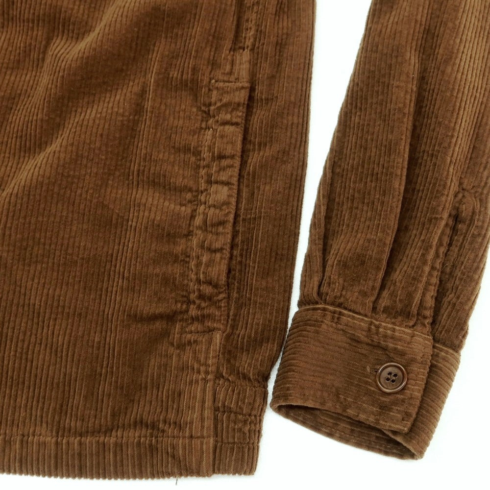 【新品】アスペジ ASPESI コットン 中太畝 コーデュロイ シャツブルゾン ブラウン【 S 】【 状態ランクN 】【 メンズ 】