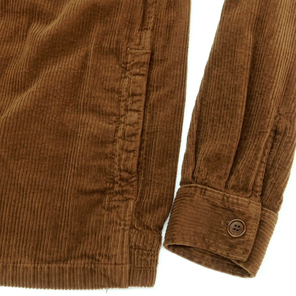 【新品】アスペジ ASPESI コットン 中太畝 コーデュロイ シャツブルゾン ブラウン【サイズM】【 状態ランクN 】【 メンズ 】 [EPD]