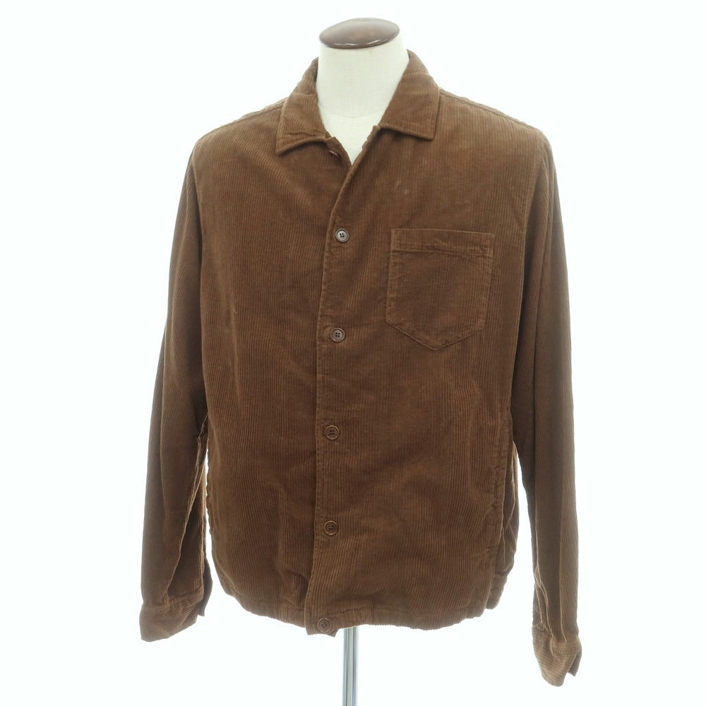 【新品】アスペジ ASPESI コットン 中太畝 コーデュロイ シャツブルゾン ブラウン【 XXL 】【 状態ランクN 】【 メンズ 】
