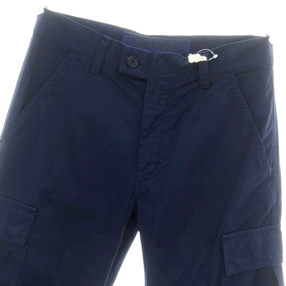 【新品】アスペジ ASPESI コットン カーゴパンツ ネイビー【 44 】【 状態ランクN 】【 メンズ 】