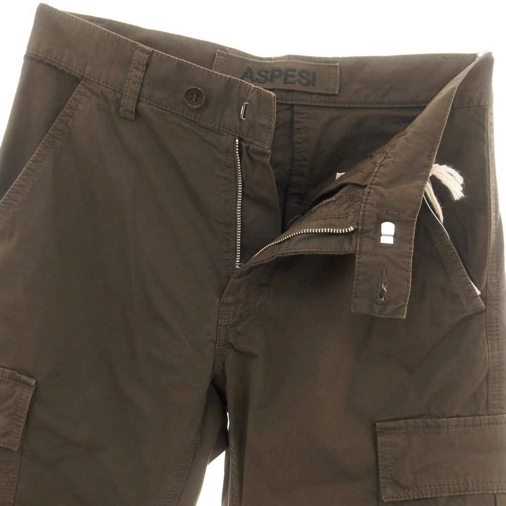 【新品】アスペジ ASPESI コットン カーゴパンツ ダークアッシュブラウン【 44 】【 状態ランクN 】【 メンズ 】