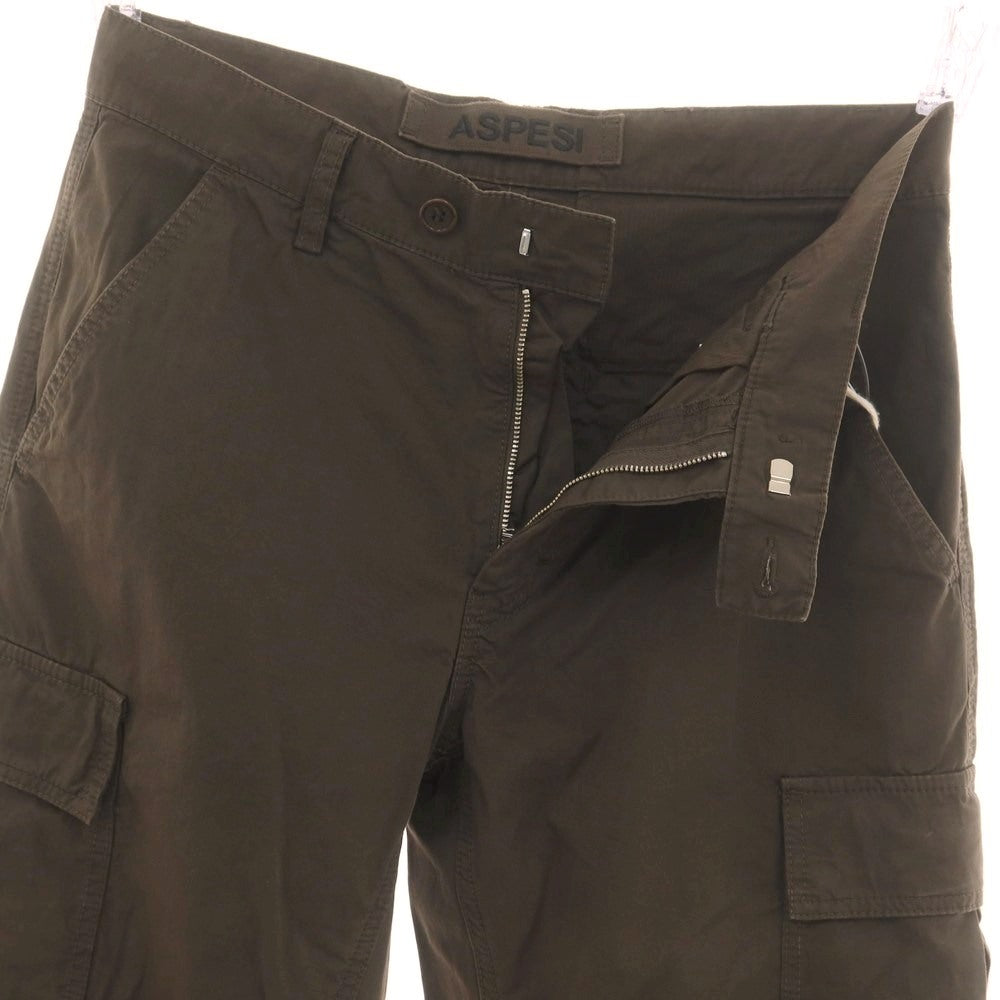 【新品】アスペジ ASPESI コットン カーゴパンツ ダークアッシュブラウン【 50 】【 状態ランクN 】【 メンズ 】