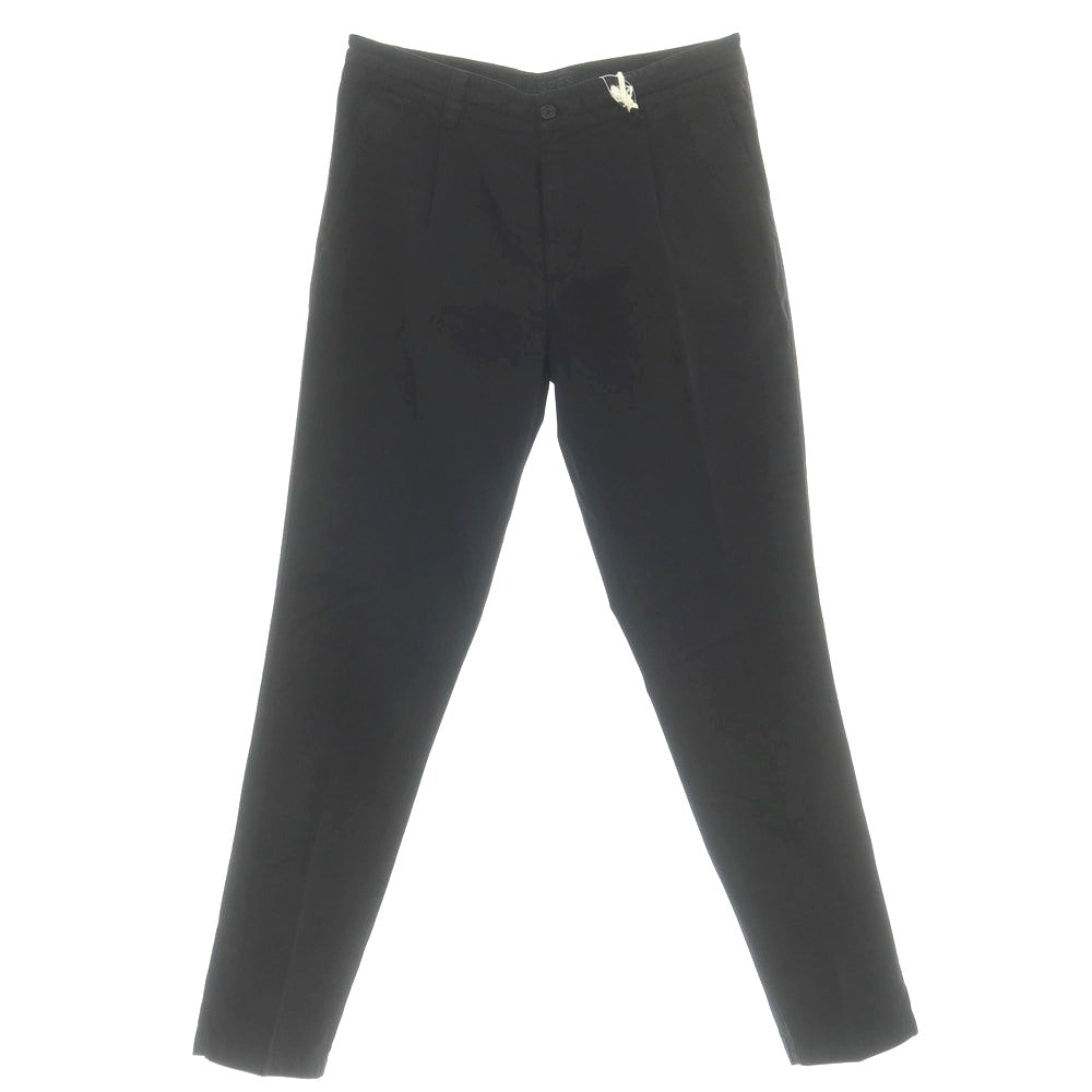 【新品】アスペジ ASPESI コットン イージースラックスパンツ ブラック【 52 】【 状態ランクN 】【 メンズ 】