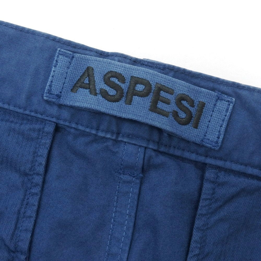 【新品】アスペジ ASPESI コットン イージースラックスパンツ ダークブルー【サイズ48】【 状態ランクN 】【 メンズ 】 [DPD]