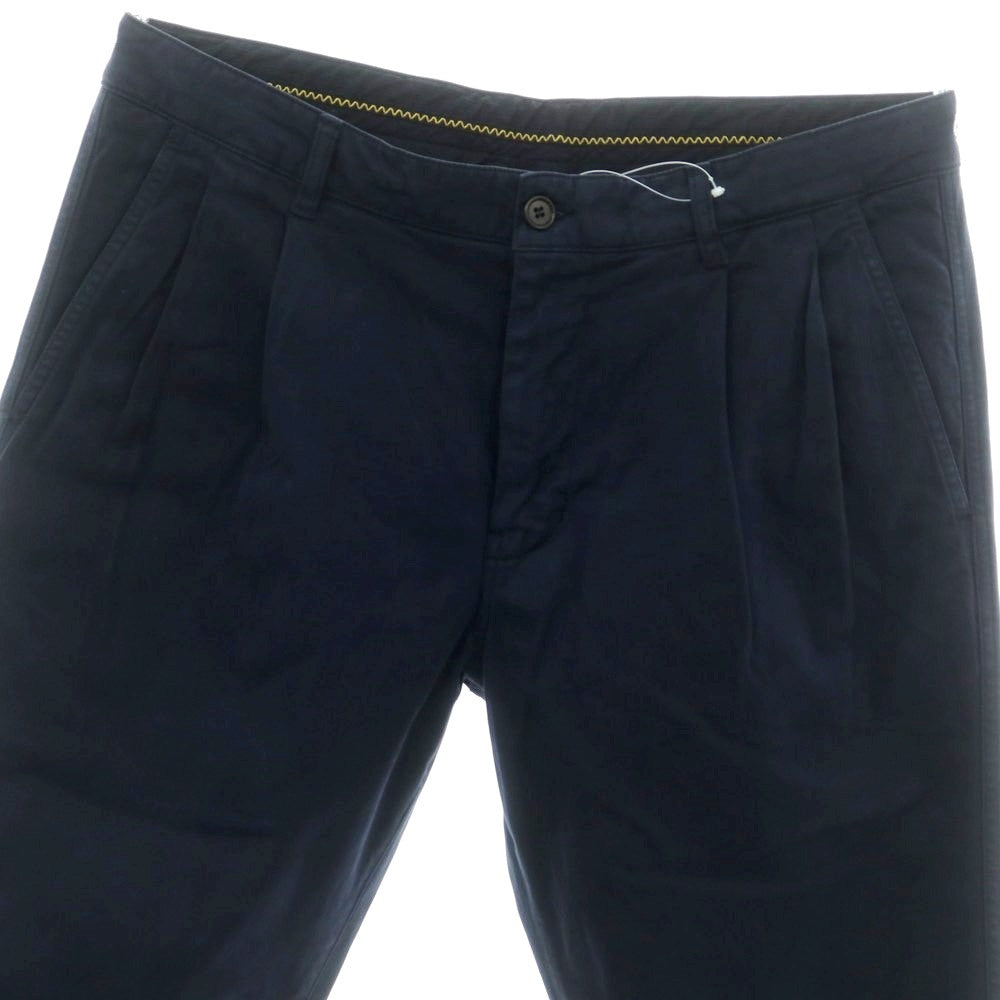 【新品】アスペジ ASPESI ストレッチ コットン イージースラックスパンツ ネイビー【 48 】【 状態ランクN 】【 メンズ 】