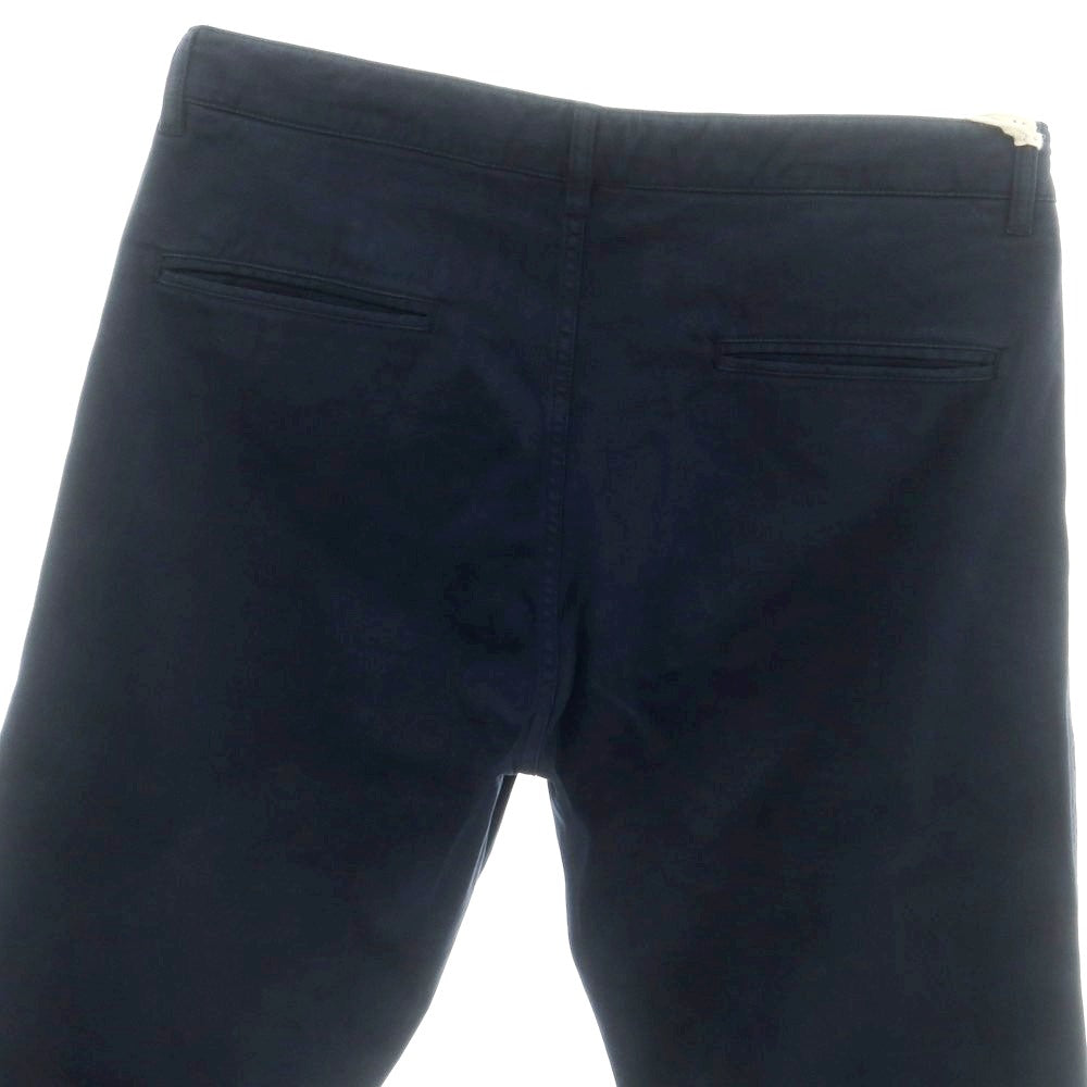【新品】アスペジ ASPESI ストレッチ コットン イージースラックスパンツ ネイビー【 50 】【 状態ランクN 】【 メンズ 】