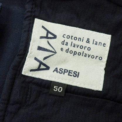 【新品】アスペジ ASPESI ストレッチ コットン イージースラックスパンツ ネイビー【サイズ50】【 状態ランクN 】【 メンズ 】 [EPD]