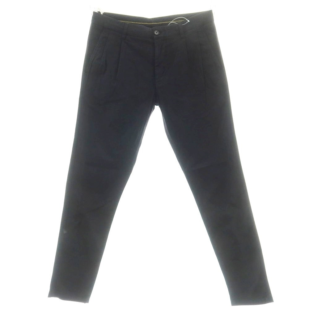 【新品】アスペジ ASPESI ストレッチ コットン イージースラックスパンツ ブラック【サイズ46】【 状態ランクN 】【 メンズ 】 [EPD]