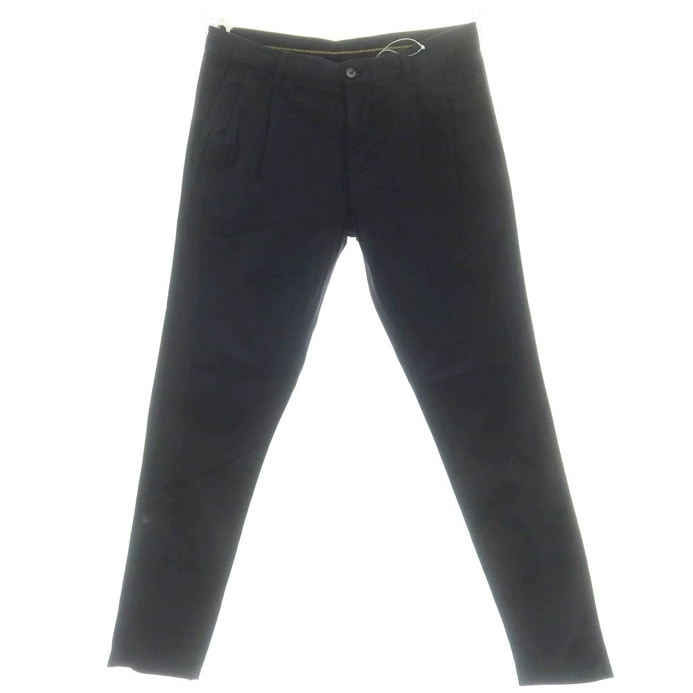 【新品】アスペジ ASPESI ストレッチ コットン イージースラックスパンツ ブラック【サイズ48】【 状態ランクN 】【 メンズ 】 [EPD]