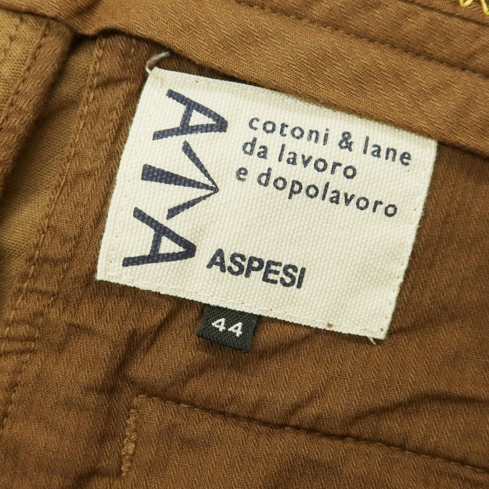 【新品】アスペジ ASPESI モールスキンコットン カジュアルスラックスパンツ ブラウン【 44 】【 状態ランクN 】【 メンズ 】
