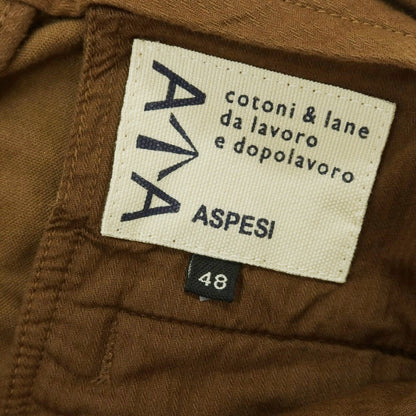 【新品】アスペジ ASPESI モールスキンコットン カジュアルスラックスパンツ ブラウン【 48 】【 状態ランクN 】【 メンズ 】