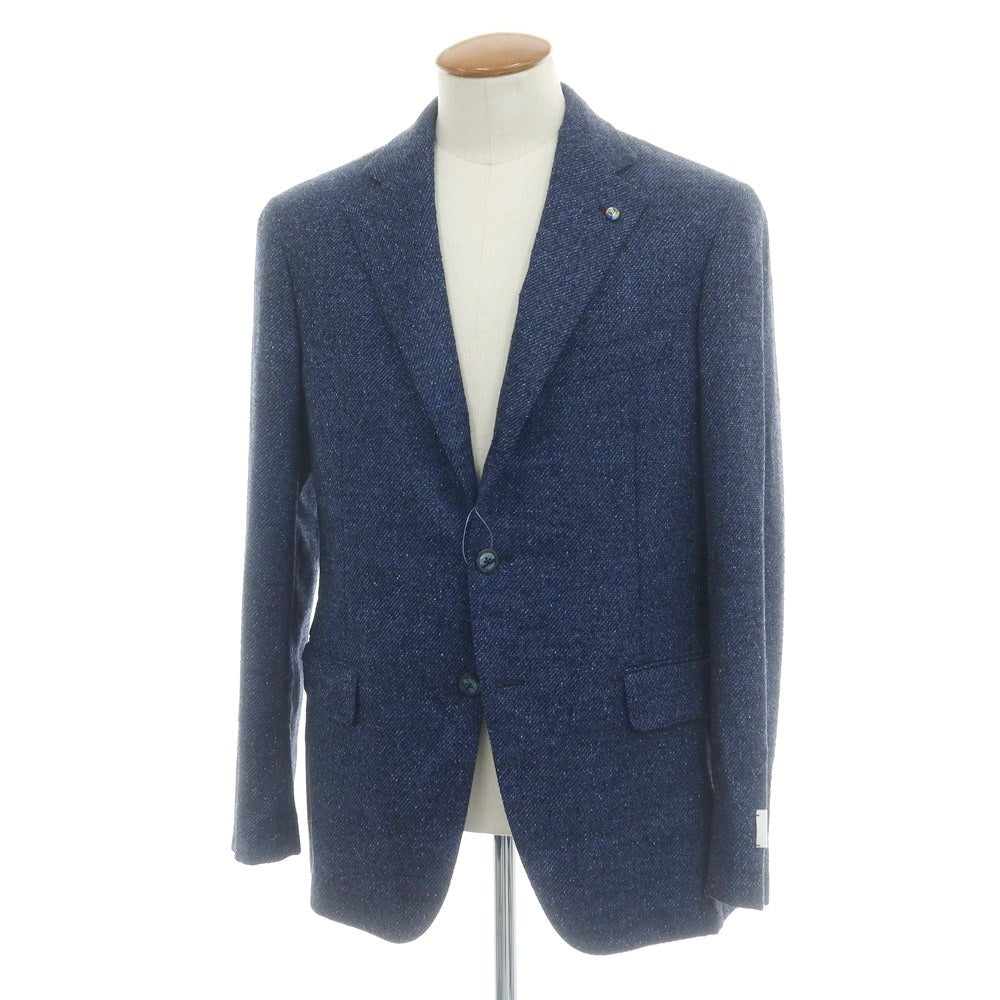 【新品】ベルベスト Belvest ウールシルク テーラードジャケット ネイビー【 48 Drop6 】【 状態ランクN 】【 メンズ 】
