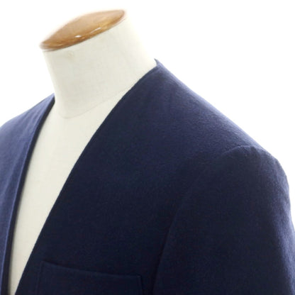 【新品】ベルベスト Belvest SUPER180’sウール ノーカラージャケット ネイビー【 48 Drop7 】【 状態ランクN 】【 メンズ 】